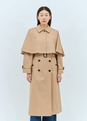 Max Mara Classic Trench With Cape Brown max0257013