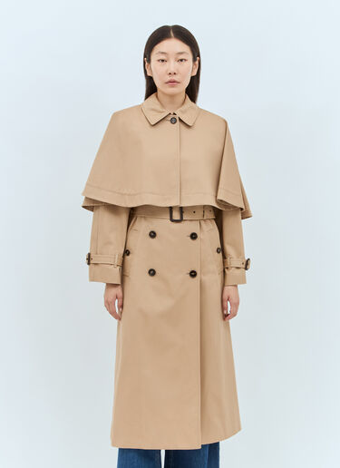 Chloé Classic Trench With Cape Beige chl0257010