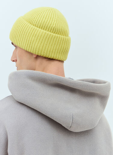 Acne Studios 小号方脸徽标无檐便帽 黄色 acn0157035