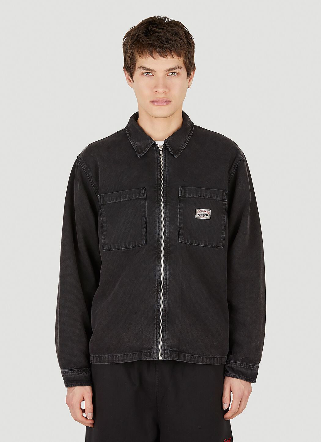 Stüssy Canvas Zip Overshirt in Black | LN-CC®