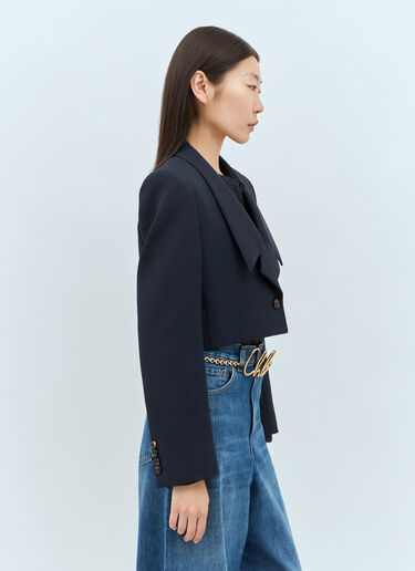 Chloé Spencer Cropped Blazer Navy chl0257004