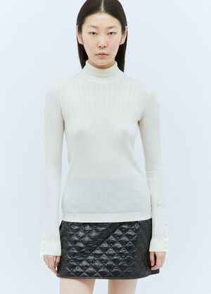 Moncler Wool And Cashmere Sweater Cream mon0157052