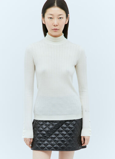 Moncler Wool And Cashmere Sweater White mon0257054