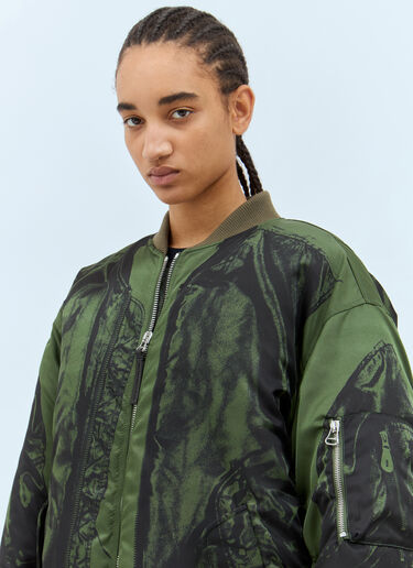 Jean Paul Gaultier Trompe L'Oeil Bomber Jacket Green jpg0357004