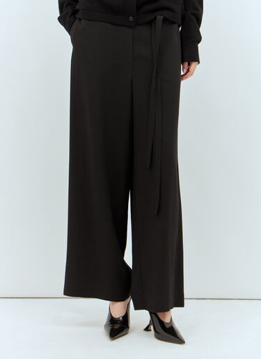 TOTEME Tie-Waist Pants Black tot0257018