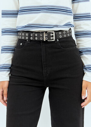 Jacquemus Double Eyelet Belt Black jac0258038