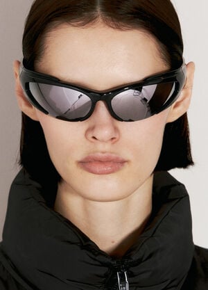 Balenciaga Reverse Xpander Rectangle Sunglasses Black bal0256008