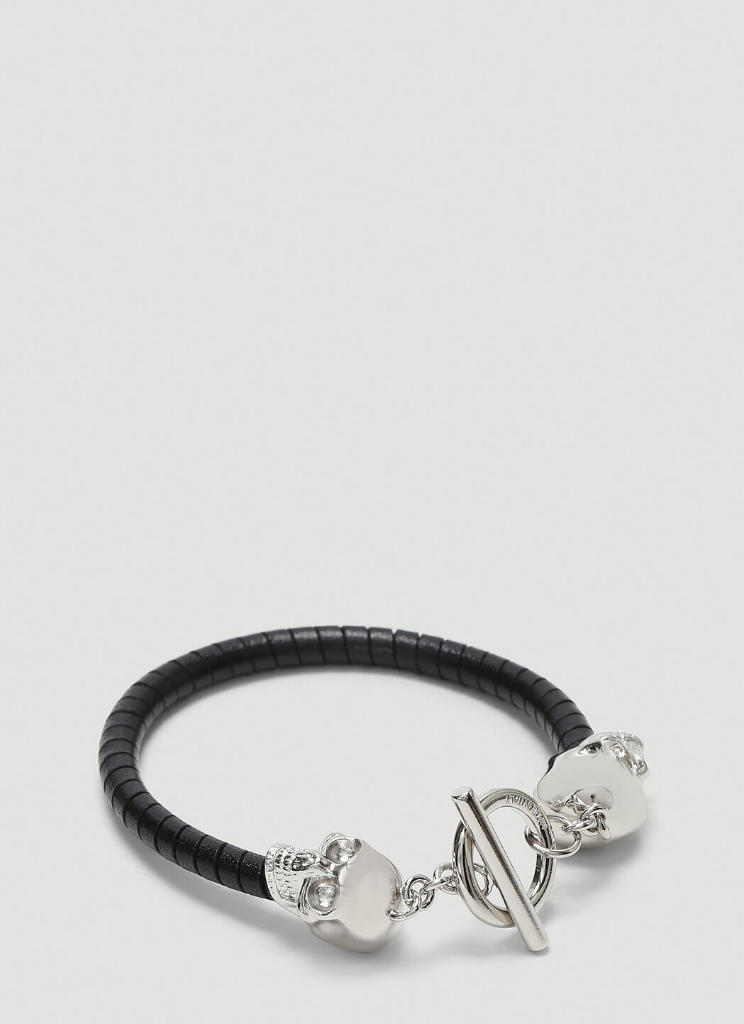 Alexander McQueen Skull Charm Curb-Chain Bracelet White amq0148033