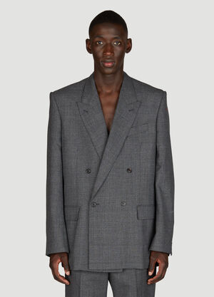 Acne Studios Prince Of Wales Regular Fit Blazer Grey acn0155016