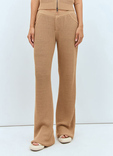 Aya Muse Aries Knit Pants Brown aym0257007