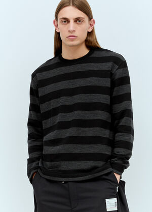 Junya Watanabe x New Balance Striped Long-Sleeve T-Shirt Black jnb0156001