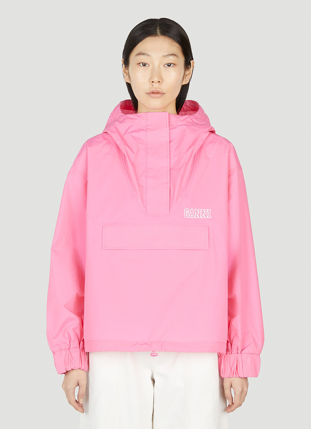 GANNI Women's Drop Shoulder Anorak in Pink | LN-CC®