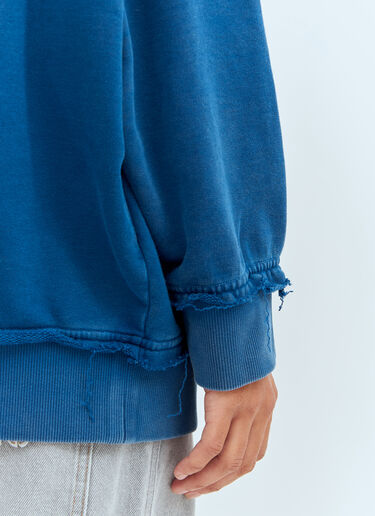 Miu Miu Logo Patch Polo Sweatshirt Blue miu0357002