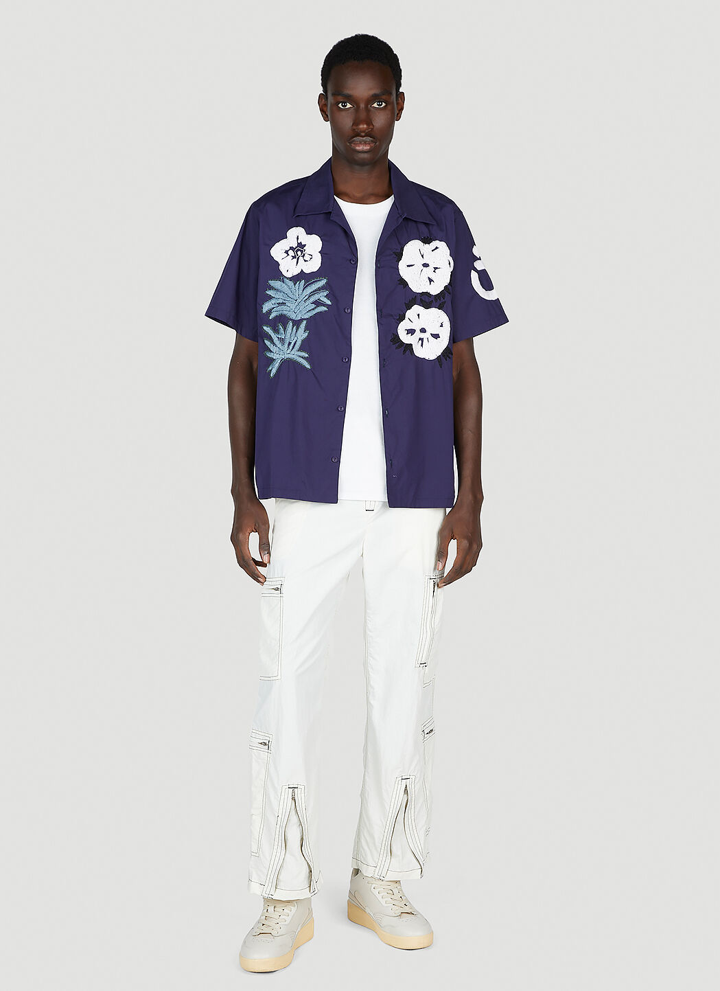 Flower & Cactus Embroidered Shirt
