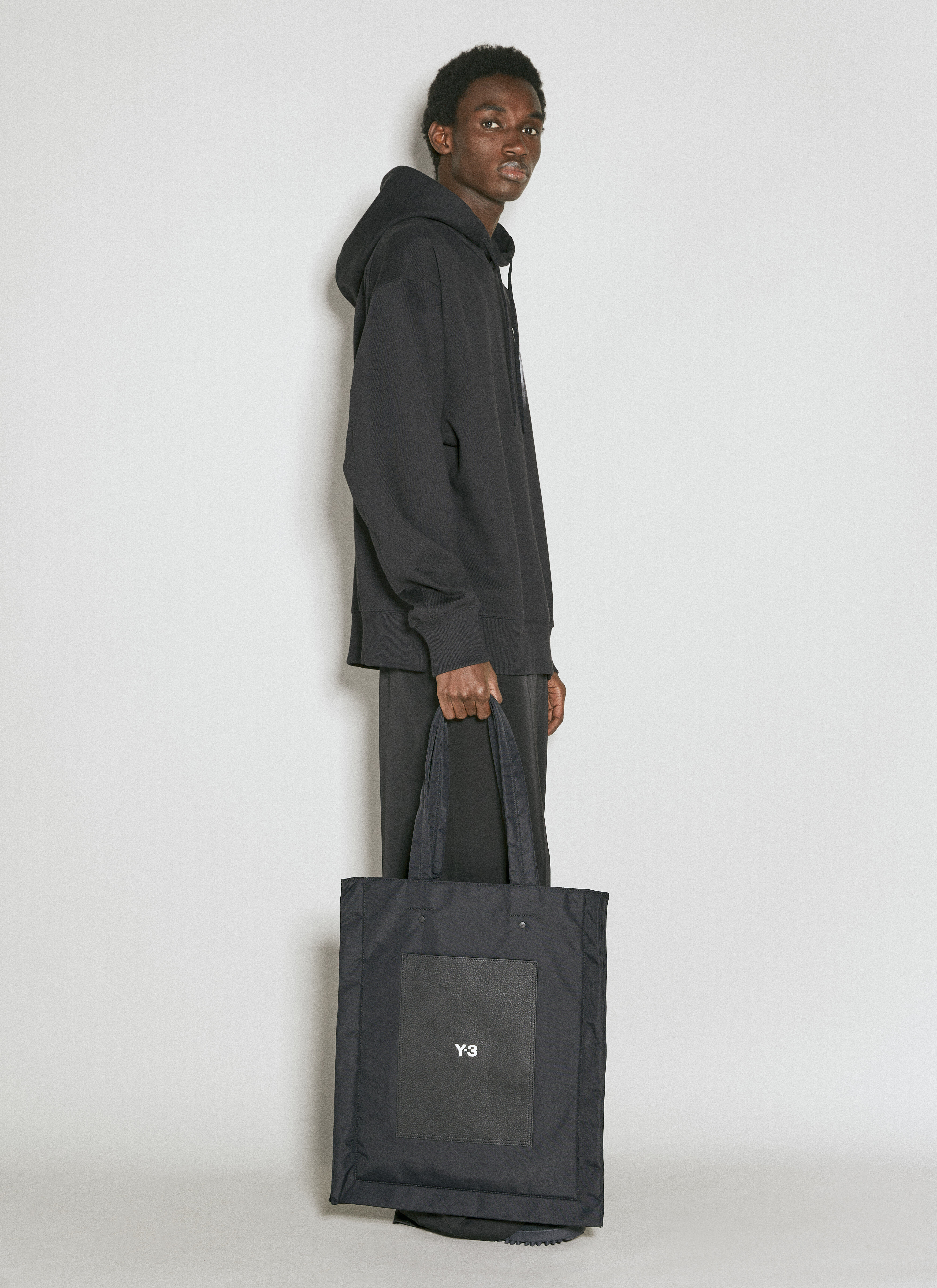 Y-3 Lux logo-print tote bag - Neutrals