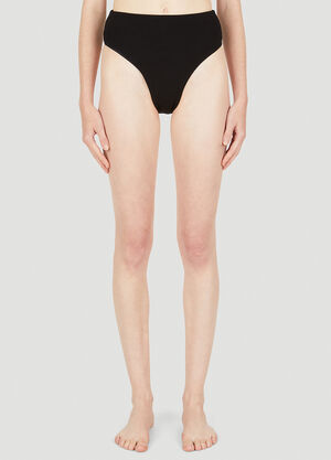 VETEMENTS 90s High Waisted Bouclê Bikini Bottoms Blue vet0255003