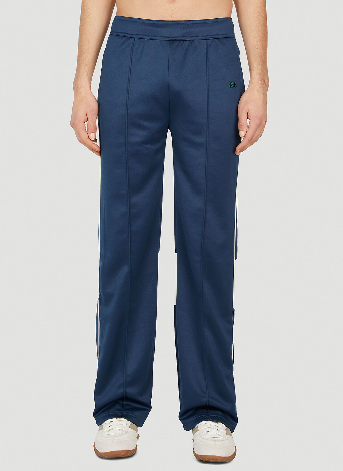 Wales Bonner Logo Embroidery Track Trousers In Blue