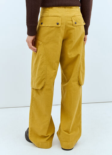 Dries Van Noten Drawstring Cargo Pants Yellow dvn0158011