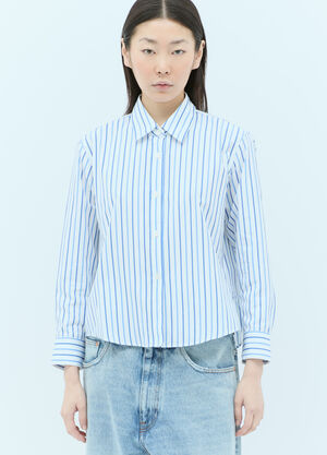 Dries Van Noten Clavini Striped Shirt Blue dvn0256032