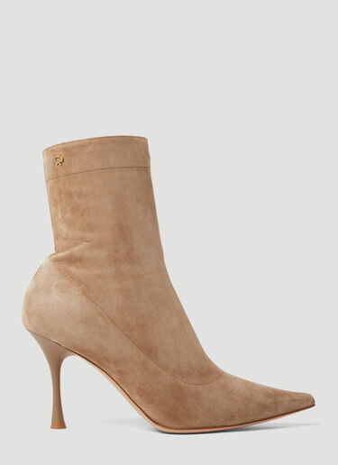 Gianvito Rossi Dunn Suede High Heel Boots Camel gia0253013