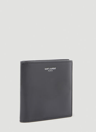 Saint Laurent Patent Bi-Fold Wallet Black sla0154037