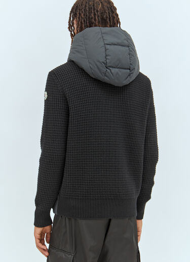 Moncler パデッド ジップアップ カーディガン ブラック mon0158028