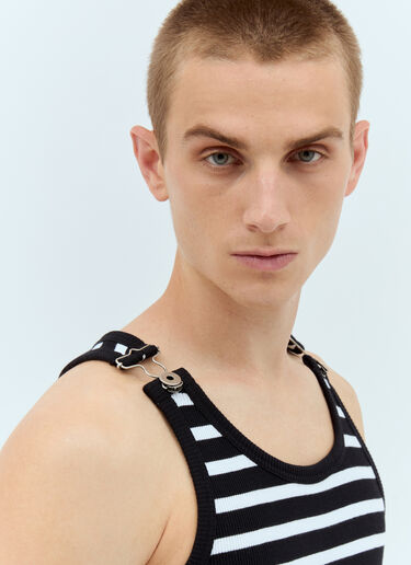 Jean Paul Gaultier Mariniere Tank Top Black jpg0157009