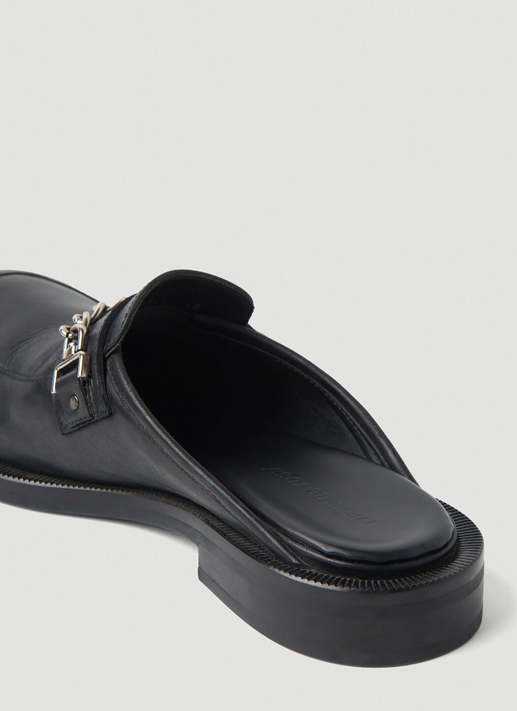 Martine Rose Bulb Toe Chain Mules in Black | LN-CC®