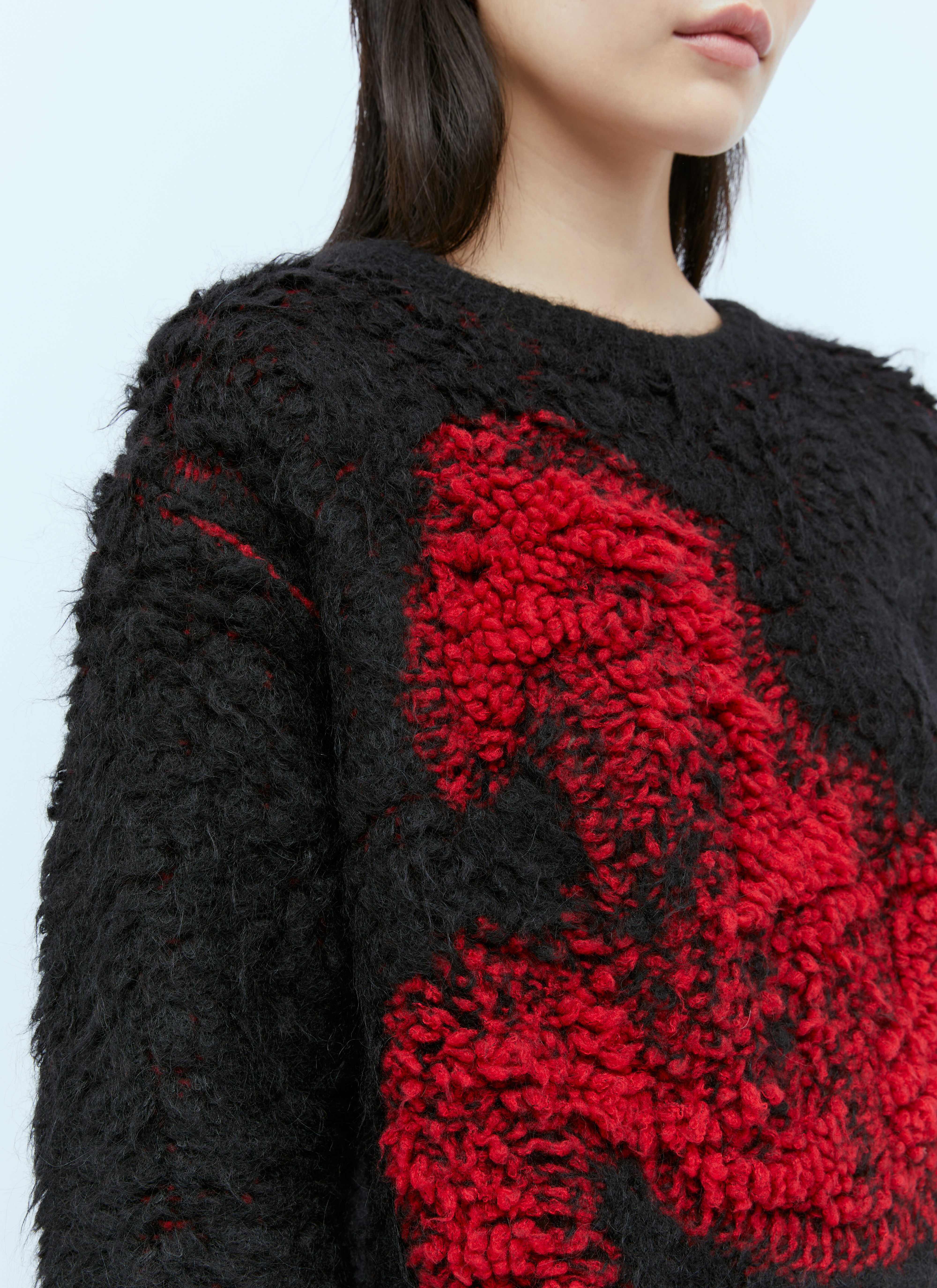 Stella McCartney Pixel Horse Jacquard Knit Sweater in Black | LN-CC®