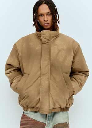 Moncler x Roc Nation designed by Jay-Z 염색 퍼퍼 재킷 크림 mrn0156001