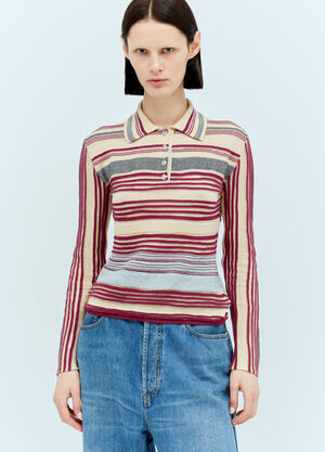 Bottega Veneta Striped Knit Sweater Beige bov0257015