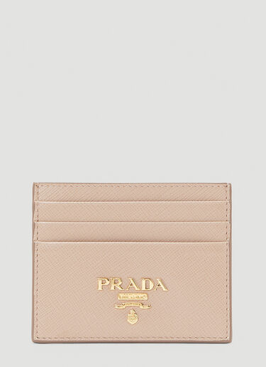 Prada Saffiano leather card holder - Pink