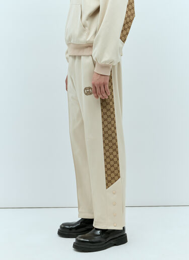 GG Supreme cotton-blend pants in beige - Gucci