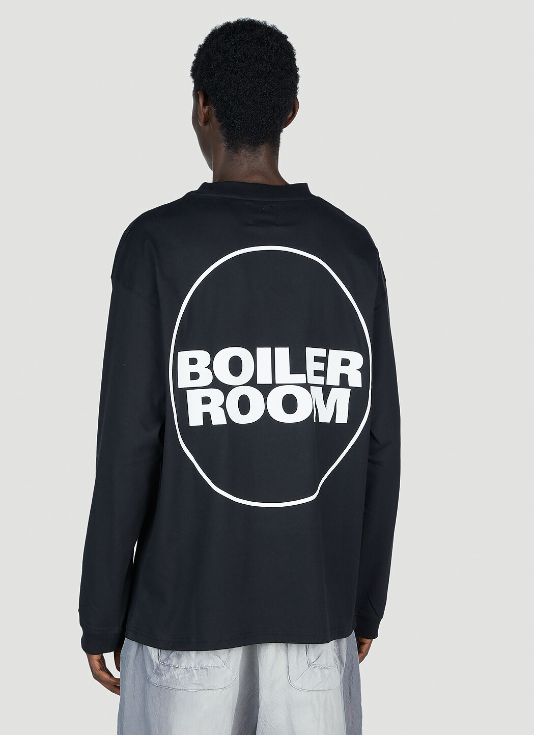 Boiler Room Logo Long Sleeve T-Shirt in Black | LN-CC®