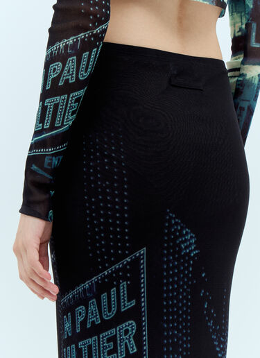 Jean Paul Gaultier Pigalle Mesh Long Skirt Navy jpg0258004