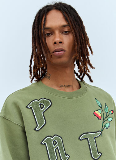 Patta Flowers Crewneck Sweatshirt Green pat0156008