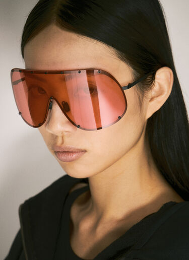 Rick Owens Shield Sunglasses Red ris0357004