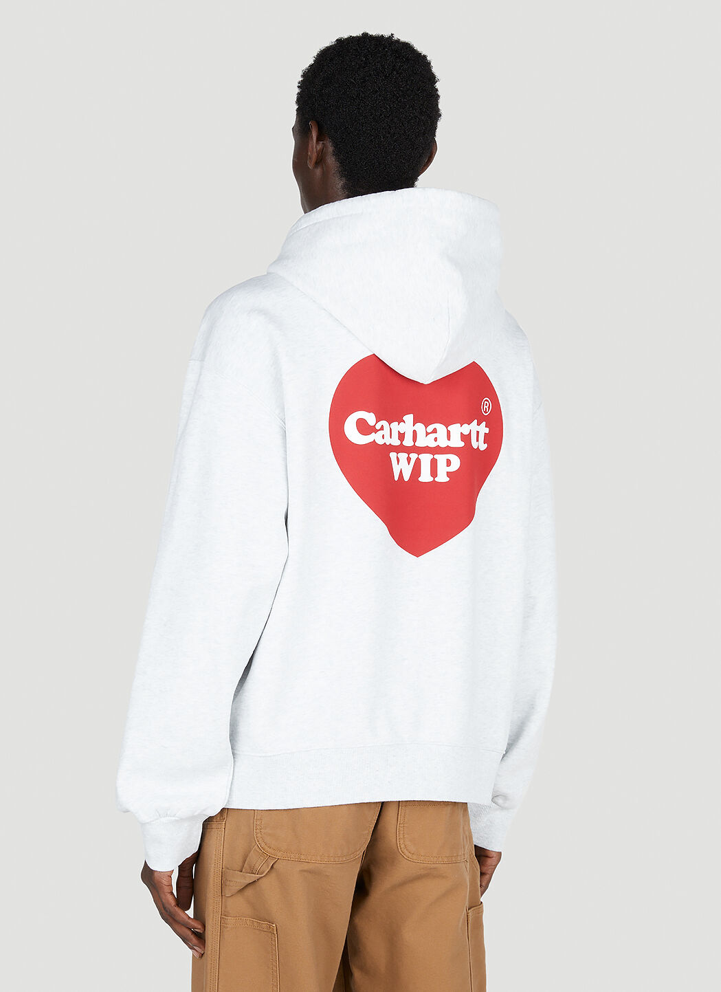 Carhartt WIP Cotton Heart Print Hoodie in Light Grey | LN-CC®