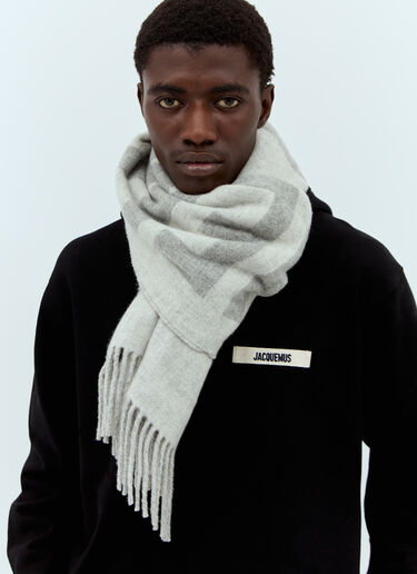 Jacquemus L'Echarpe Jacquemus Scarf Grey jac0158021