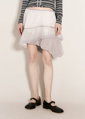 Moncler Diagonal Gathered Skirt Black mon0257033