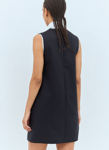 Miu Miu Pinstripe Dress Blue miu0258008