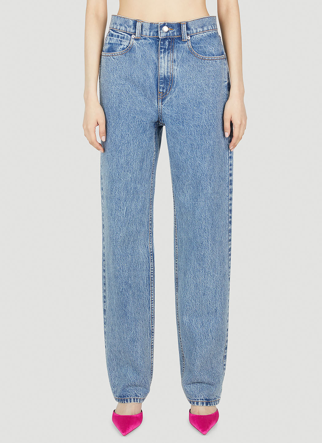 T By Alexander Wang - Nameplate V Front Denim Jeans | HBX - Globally  Curated Fashion and Lifestyle by Hypebeast