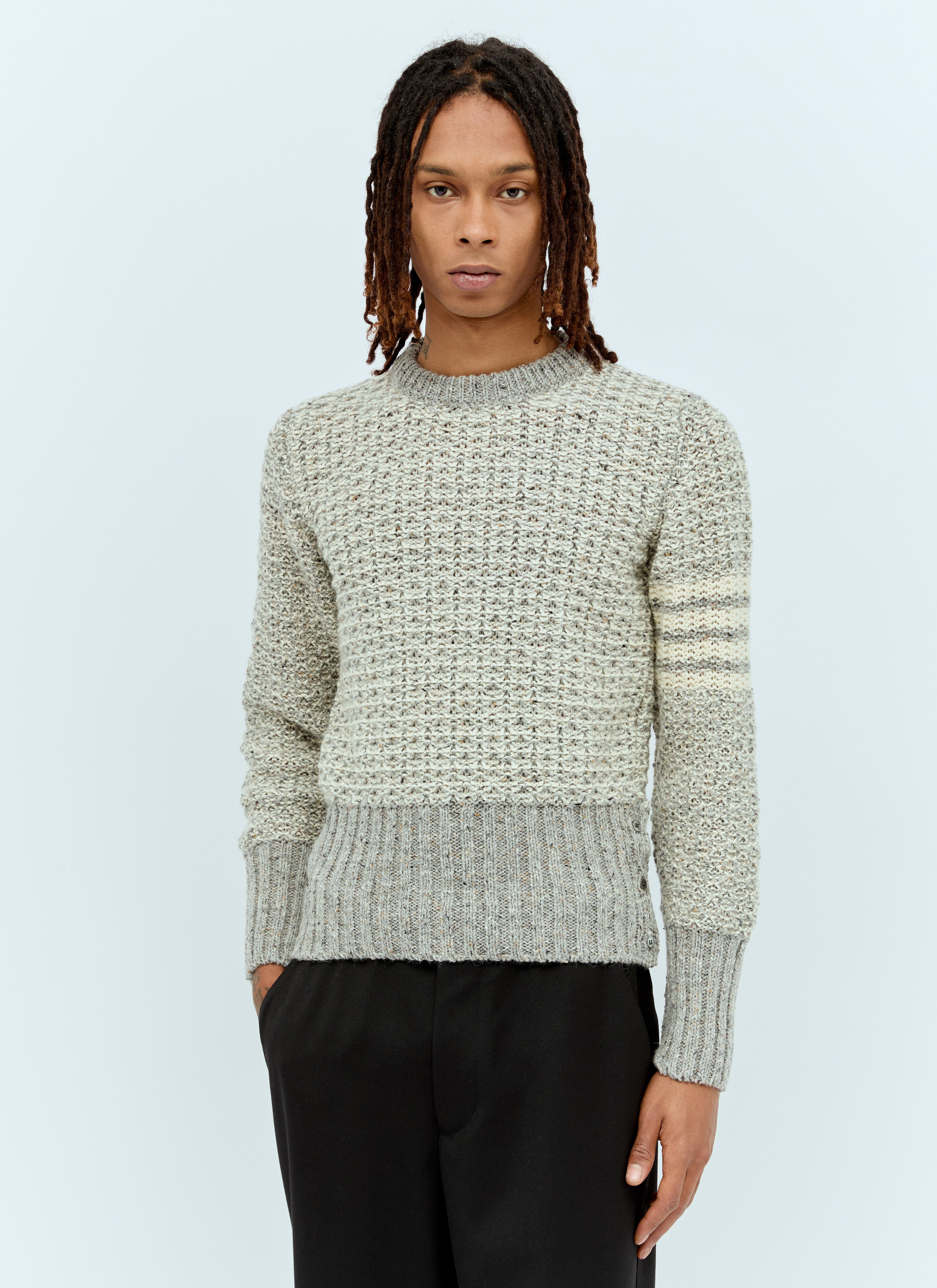 Thom Browne Tuck Stitch Knit Sweater Navy thb0156001