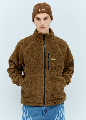 Entire Studios Polar Fleece Sherpa Zip Jacket Gold ent0153004