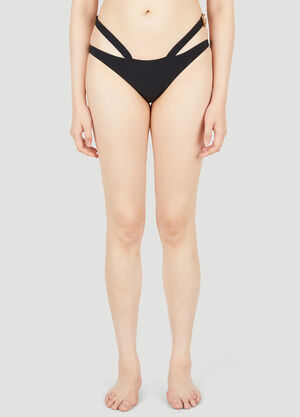 VETEMENTS Slip Logo Plaque Bikini Bottoms 블루 vet0255003