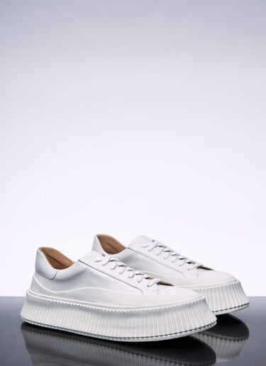 Jil Sander Leather Sneakers White jil0256018