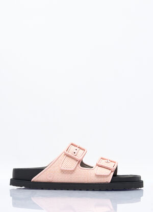 Birkenstock 1774 Arizona Raffia Luxe Sandals Pink brs0258001