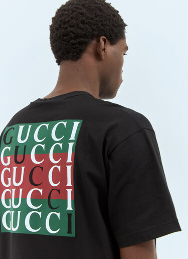 Gucci Logo Print T-Shirt Black guc0157036