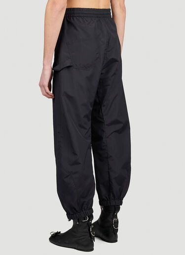 JW Anderson Anchor Logo Embroidered Twisted Track Pants Black jwa0154002