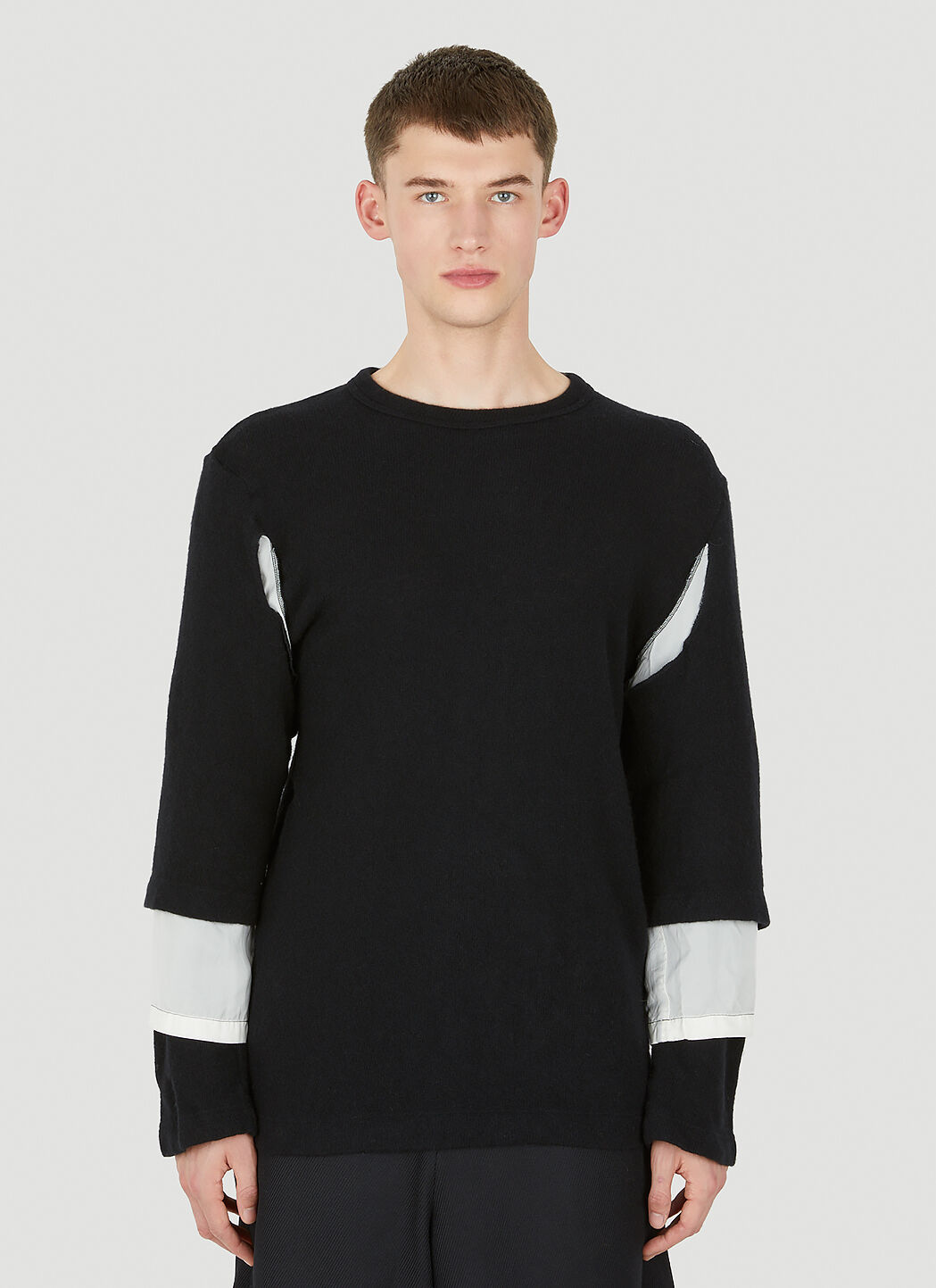 Comme Des Garçons Homme Plus Men's Cutout Sweater in Black | LN-CC®